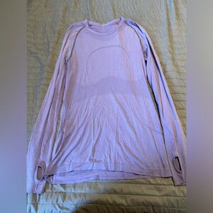 Lululemon long sleeve swiftly shirt light purple size 12